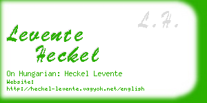 levente heckel business card